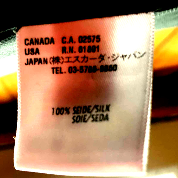 Escada Gray 100% Silk Top/Jacket with ruffle front - Picture 6 of 12